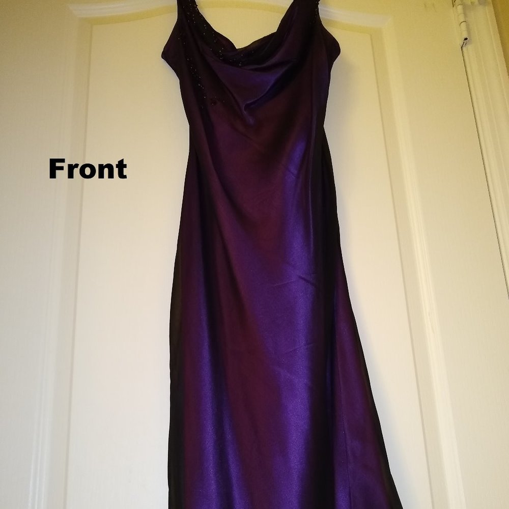 100 % Silk Beaded Cocktail Dress  Size 8
